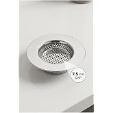 Paslanmaz &Ccedil;elik Mutfak Evye S&uuml;zgeci 7.5 cm | Tıkanıklık &Ouml;nleyici, Yemek Atık S&uuml;zgeci, Lavabo Uyumlu, Paslanmaz &Ccedil;elik