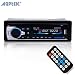 Produktbild AGPTEK In-Dash KFZ Auto Stereo Bluetooth Audio Empfänger mit Mikrofo 12V Aux FM Radio Adapter KFZ MP3 Player unterstützt AUX auf TF-Karte USB + Fernbedienung