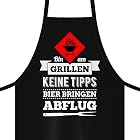 YORA Grillschürze für Männer – Bin am Grillen – lustige Kochschürze als ideales Geschenk für Männer – Bild 1