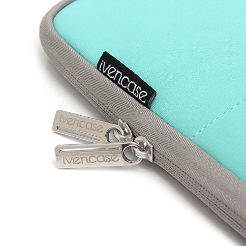 Ivencase® stoßfest Neopren Laptop Sleeve Tasche Hülle Beutel Für 15-15.6 Zoll Laptop / Notebook / Macbook Pro 15 / Macbook Pro Retina Display 15 – Teal-Gray - 4