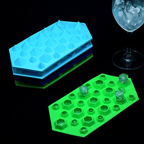 Allforhome 3d Diamanten Gem kühle Ice Cube Schokoladen-Seifen-Behälter-Form-Fondant Silikon Formen - 4