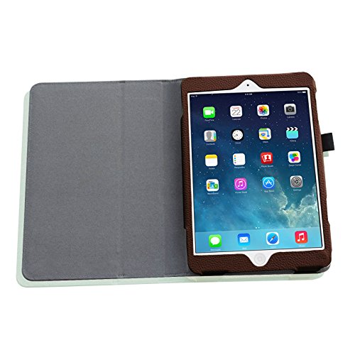 Fintie Apple iPad mini 1 / 2 / 3 Hülle – Slim Fit Foilo Kunstleder Schutzhülle Tasche Etui Case Smart Cover mit Auto Schlaf / Wach, Standfunktion für iPad mini 3 / 2 / 1 , Braun - 7