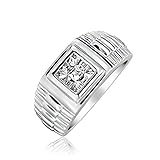 Bling Jewelry Silver Invisible Cut CZ Watch Band Style Engagement Ring