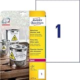 Blanko Klebeetiketten zum selbst gestalten und bedrucken mit kostenlosen Online-Vorlagen von AVERY Zweckform. Den Link hierzu finden Sie auf der Produktverpackung oder auf der AVERY Zweckform Website