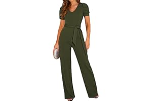 Coloody Mono para Mujer, Pantalones Elegantes Mono Informal Suelto con cinturón