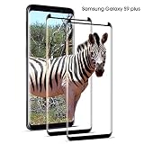 👍【Paquete Incluido】👍2 X Protector de pantalla Samsung Galaxy S9 Plus, 1 x paño de microfibra, 1 x paño de limpieza, 1 x pegatinas a prueba de polvo.
