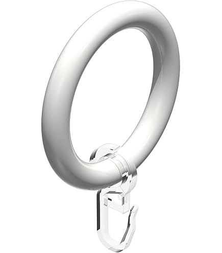 Interdeco Gardinenringe Mit Gleiteinlage & Faltenhaken - Chrom Für 20mm Stangen, 24-tlg.