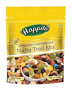 Happilo Premium International Nutty Trail Mix Nuts and Dry Fruits, No Sugar, Healthy Snacks with Almonds, Raisins, Cashew, Cranberry, Kiwi, Mango, Papaya, 35 g
