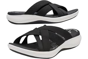 SNUGEASY Orthopedic Sandals Women, Arch Support Sandals Slippers, Cushion Walking Sandals for Women, Plantar Fasciitis Sandals, Ladies Summer Wedge Platform Sandals