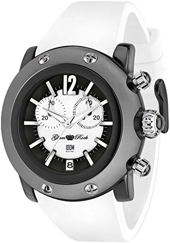 GLAM ROCK UNISEX MIAMI BEACH 46MM WHITE SILICONE BAND QUARTZ WATCH GR2514