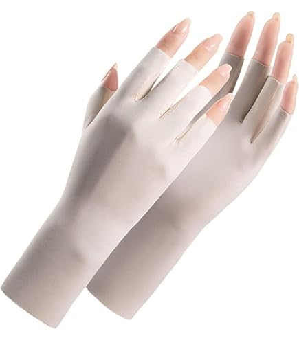 12 Paar UV-Schutz Handschuhe Mit Freien Fingerspitzen - Touchscreen Geeignet