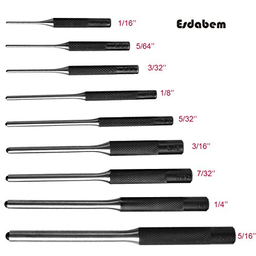 Splinttreiber Satz 9-teilig Durchschlag Werkzeug Kit für Pistole / Büchsenmacher / Handwerk und Reparaturen mit Tragetasche durch Esdabem - 2