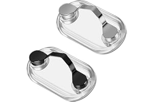 LANMOK 2 Pezzi Supporto per Occhiali Magnetico,Porta Carte da Lavoro Acciaio Inossidabile Conveniente Occhiali Occhiali da Lettura Credenziali Scheda di Lavoro Cuffia