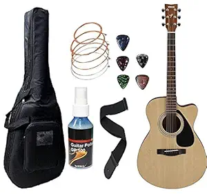 Yamaha FS80C Acoustic Guitar Cutaway Concert Body With Sponge Bag Belt and Plectrums.