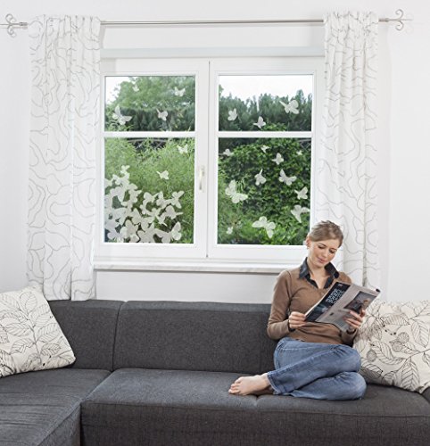 Komar Window-Sticker „Schmetterlinge“, 1 Stück, grau, 16004 - 3