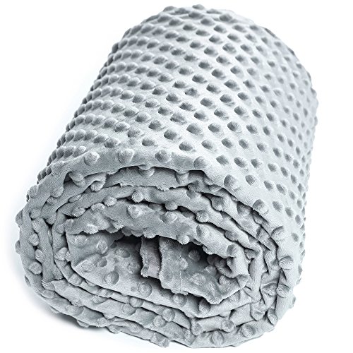 BUZIO Removable Weighted Blanket Duvet Cover for Weighted blanket Inner Layer to Keep Clean By Just Cover, Easy Care, 48 x 72 Inches?Gray