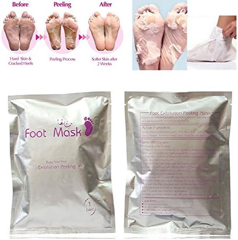 Foot Mask Exfoliating Perfect Baby Soft Peel Away Feet renewal Footmasks Calluses and Dead Skin Cells (2 Pairs Footmask)