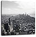 Produktbild New York City Panorama B&W Detail, Format: 70x70 auf Leinwand, XXL riesige Bilder fertig gerahmt mit Keilrahmen, Kunstdruck auf Wandbild mit Rahmen, günstiger als Gemälde oder Ölbild, kein Poster oder Plakat