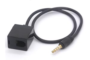 HUHANGGOD Adaptador de cable de auriculares RJ9 a 3,5 mm macho de 3,5 mm a 4P4C RJ9/RJ10 hembra convertir auriculares RJ9 a teléfonos inteligentes Android de 40 cm