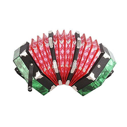 ammoon Concertina Accordion 20-Button 40-Reed Anglo Style with Carrying Bag