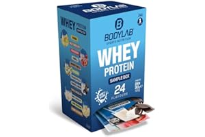 ‎BODYLAB24 Bodylab24 Whey Protein Adventskalender 2025, Fitness Adventskalender mit 24 verschiedenen Whey Sorten, bis zu 80% Eiweiß, limitierte Sample Box