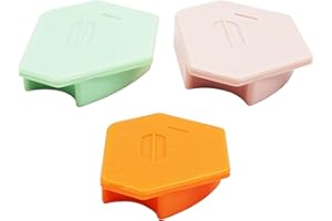 SRLWMYI 3PCS Magnetic Seam Guide for Sewing Machine, Polygonal Magnetic Seam Guide Universal Fixed Gauge Multifucntional Magnetic Seam Guide Suitable for Most Magnet Sewing Machines (Pink Green Orange)