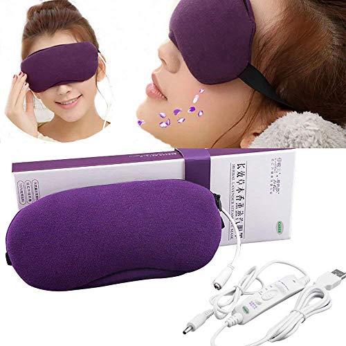 Antifaz térmico para dormir, con vapor de lavanda, temperatura ajustable y temporizador, elimina las ojeras, calma los ojos secos