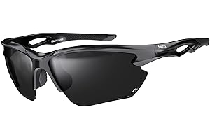 BONDDI Gafas de Sol Deportivas, Gafas de Sol Polarizadas con Protección UV400 para Hombre Mujer Ciclismo Pesca Golf Running