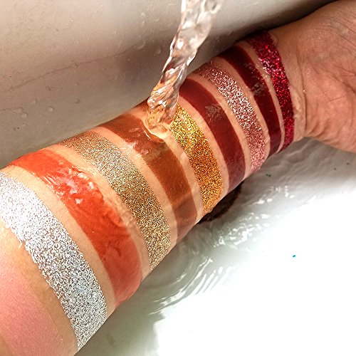 Vegane Lidschattenpalette, VALUE MAKERS® Schminkpalette Mit Schminkspiegel, 5 Glitzer und 5 Matt Lidschatten (Limited Edition) - 4