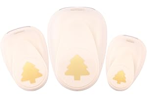 Vaessen Creative Craft Paper Punch - Christmas Trees - 3 Pcs - Various Sizes - Circle Cutter for Crafting and Card Making