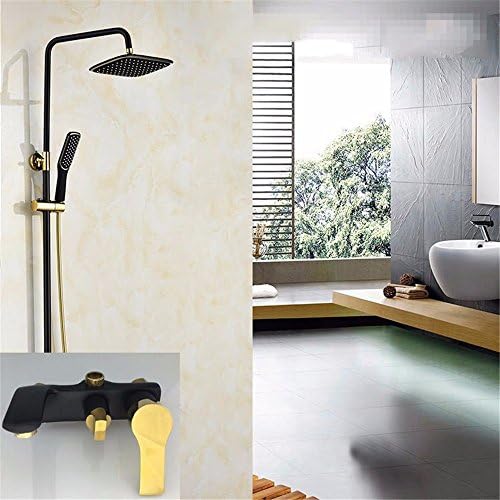 WHLHS Stylish Showers Black Money Smart Full Copper Fourth Gear With Maternal Wash, Shower Kit, Black Gold Tin Road Showers &amp; Shower Parts