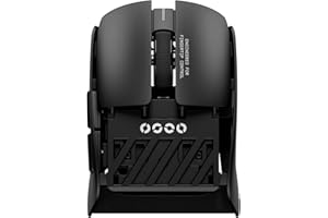 Pulsar Gaming Gears LAB X2F Mouse da gioco wireless con punta delle dita, ultra leggero, 38 g, interruttori HUANO Blue Pink Dot, 32.000 DPI, 750 IPS, sensore XS-1, compatibile 8K (nero)