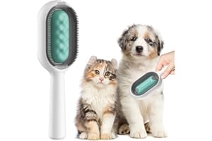 Urijk Pet Hair Removal Comb With Water Tank-4 In 1 Universal Pet Knots Remover Dog Brush Cat Brush Pet Hair Remover With Long Or Short Hair Pet Hair Cleaner Brush for Massaging And Removing Loose Hair