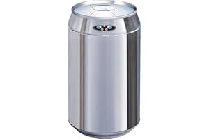 KITCHEN MOVE Poubelle de cuisine automatique 30L CAN en acier INOX forme canette avec seau