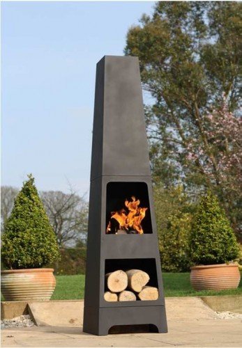 La Hacienda Terrassenofen/ -heizung mit Holzspeicher aus Stahl, 150 cm - 3