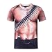 Produktbild 3D-Pullover Sommer Herren Spoof 3D Muscle Print Kurzarm T-Shirt Männer und Frauen Paare Halbarm T-Shirt Fitness Sport Shirt S Bullet Muscle Männlich
