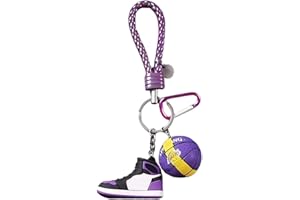 HOMEK Porte Clés de Chaussures de Sport, 3D Porte Clés Pendentif Chaussures de Basket-ball, Porte-clés Sneaker pour Voitures Sacs à Dos Maison Bureau, Amateurs de basketball Cadeaux