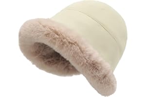 crazy bean Cappello Donna Invernale Elegante con Fodera Cappelli Pescatore Peloso Caldo Polaire in Pelliccia in Pile