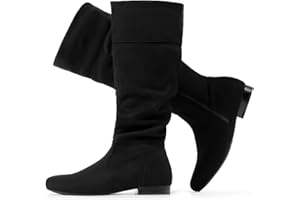 DREAM PAIRS Women's Knee High Boots and Pull On Fall Weather Boots, Ladies' Fashion and Comfortable Walking Boots, Zippers Boots, and Flats