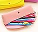 Teenxful PU Leather Cosmetic Makeup Brush Holder Bag Pen Pencil Case Coin Purse, White