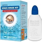 ABFEN SINUS RHINSE KIT HIGH VOLUME NASAL WASHING SHOWER (WITH 25 SOLUTION MIXTURE BAGS AND APPLICATION BOTTLES)