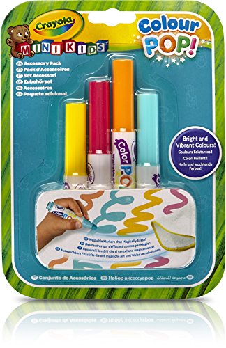 Crayola Mini Kids Color Pop - 81-2007-E-000 - Recharge 4X Feutres - Le Coloriage Qui s'Efface à l'eau