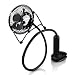 Produktbild LDRAGON USB Fan Schlafsaal Schlafzimmer Im Freien 4-Zoll-Kleine Fan-Halterung Universelles Metall Aluminium Mini Mute Portable Multifunktionale Flexible Clamp Fan-Schwarz-14.5 * 8.5 * 14.5 Cm