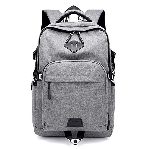 Preisvergleich Produktbild Männer USB, die Reiserucksack auflädt, Multifunktionsart und weise Studentenschultasche der hohen Kapazität im Freien,Passend für 15,6-Zoll-Laptop, Grau