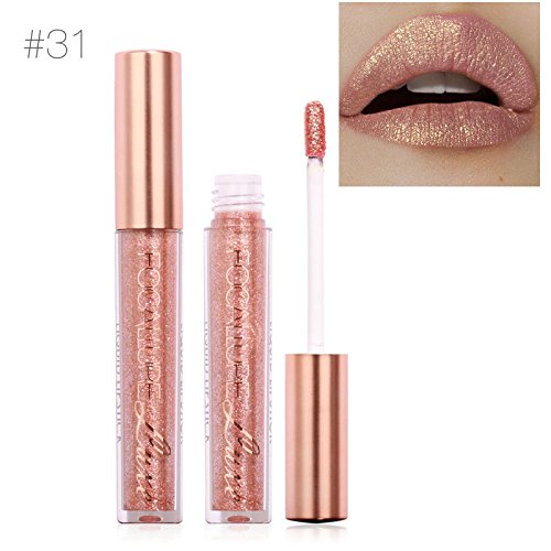 TOPBeauty Sexy Glitzer Lip Makeup Wasserdichte Lip Gloss Meerjungfrau Farbe Nude Glitter Schimmer Focallure Lippenstift Lip #31