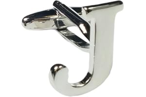 CHARLES WILLIAM FASHION SINGLE (Buy 2 For A Pair) Alphabet Letter Initial Cufflink Wedding Business Mix & Match Silver Letter Cufflinks - LETTERS SOLD INDIVIDUALLY Choose Different Letter For Each Hand