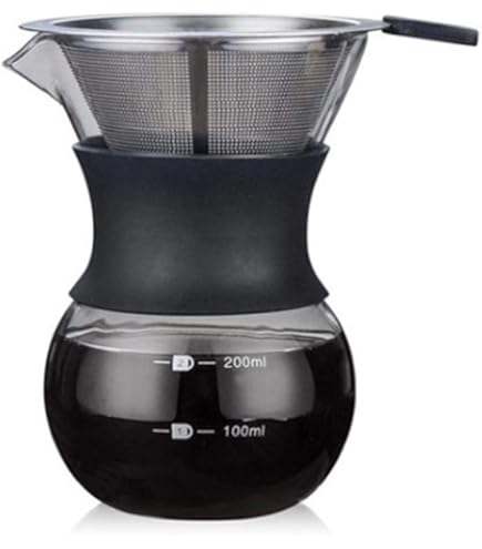 Filtro da caffè riutilizzabile, versare sopra il filtro da caffè Macchina da caffè a goccia in acciaio inossidabile