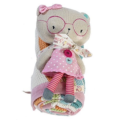 Bizzi Growin Hopscotch Girls Knitted Toy and Blanket