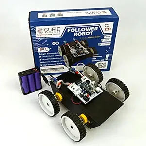 Curie Robotics Programmable Robot Metal Kit, Learn Coding & Play Multiple Modes, Live Online 3 Days Workshop- STEM & Robotics, DIY Educational Fun Toy Activity for Kids Ages 12+