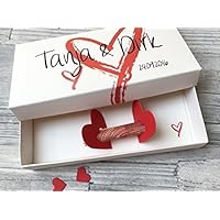 Geldgeschenk zur Hochzeit PERSONALISIERT Herz Rot
